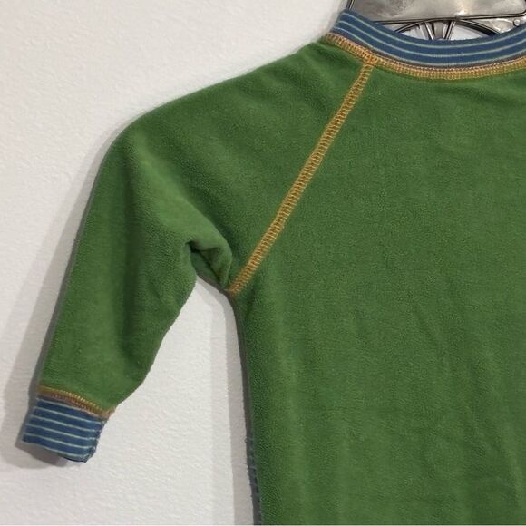 Carter's | Boys 18M Soft Fleece Green Dinosaur  Pjs Footie Winter Pajamas - Picture 8 of 13